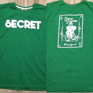 Secret Scientist Green Graphic Tee Men XS Bet On Yourself Streetwear T Shirt